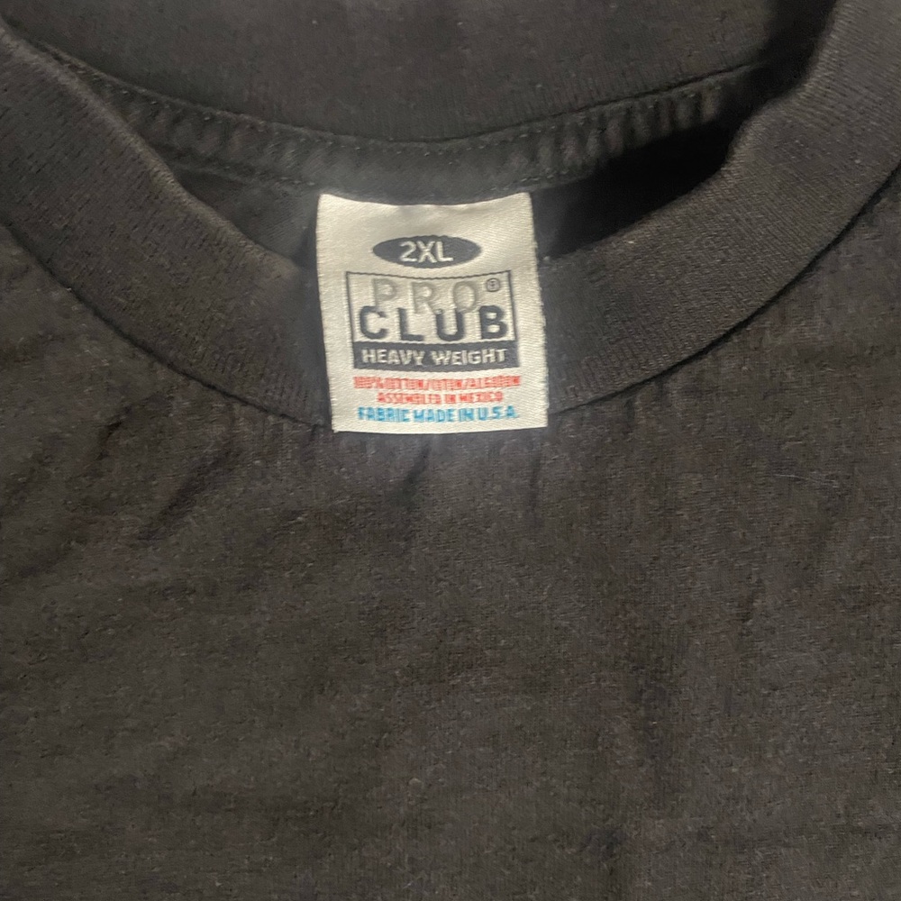 Heavyweight Pro Club Black T-Shirt - Picture 5 of 6